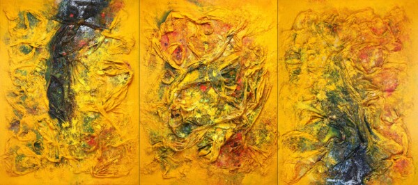 Acrilico sobre tela y GeoTextil 260 x 585 cm. Realizado en Colombia
Acrilyc on canvas and GeoTextile 260 x 585 cm. Painted in Colombia
Acrilyque sur toile et GeoTextile 260 x 585cm. Fait on Colombie