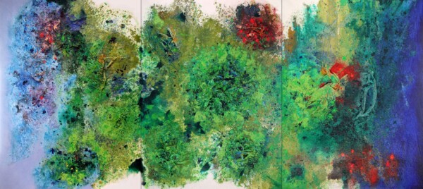 Acrilico sobre tela y GeoTextil 260 x 585 cm. Realizado en Colombia
Acrilyc on canvas and GeoTextile 260 x 585 cm. Painted in Colombia
Acrilyque sur toile et GeoTextile 260 x 585cm. Fait on Colombie