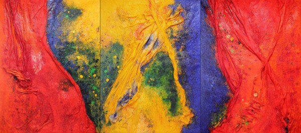 Acrilico sobre tela y GeoTextil 260 x 585 cm. Realizado en Colombia
Acrilyc on canvas and GeoTextile 260 x 585 cm. Painted in Colombia
Acrilyque sur toile et GeoTextile 260 x 585cm. Fait on Colombie