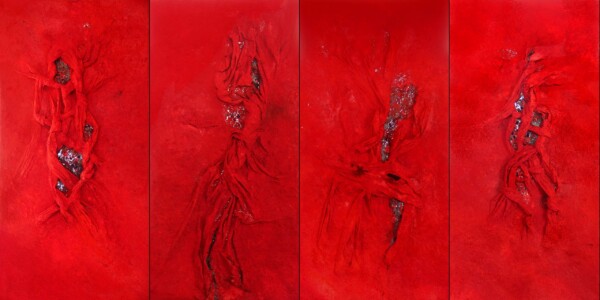 Acrilico sobre tela y GeoTextil 260 x (4)130 cm. Realizado en Colombia
Acrilyc on canvas and GeoTextile 260 x (4)130 cm. Painted in Colombia
Acrilyque sur toile et GeoTextile 260 x (4)130 cm. Fait on Colombie