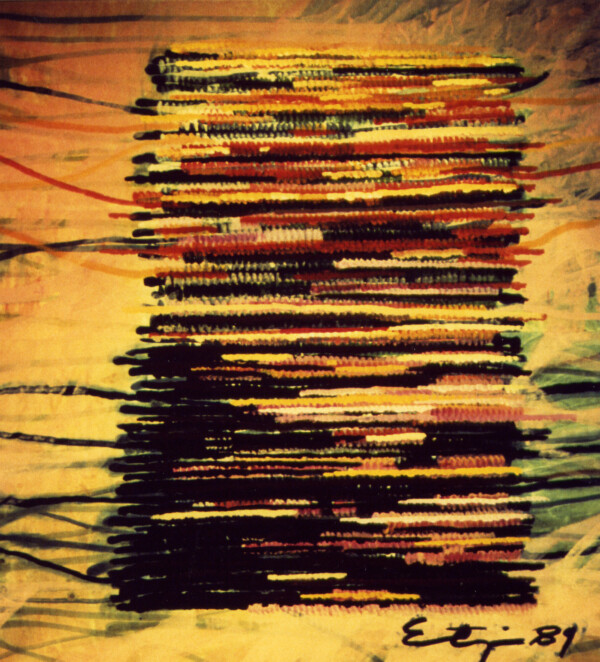 Tinta china sobre papel de arroz 160 x 100 cm. Realizado en Hong Kong 1989
Chinese ink on rice paper 160 x 100 cm. Painted in Hong Kong 1989
Encre Chinoise sur papier de riz 160 x 100 cm. Faite a Hong Kong 1989