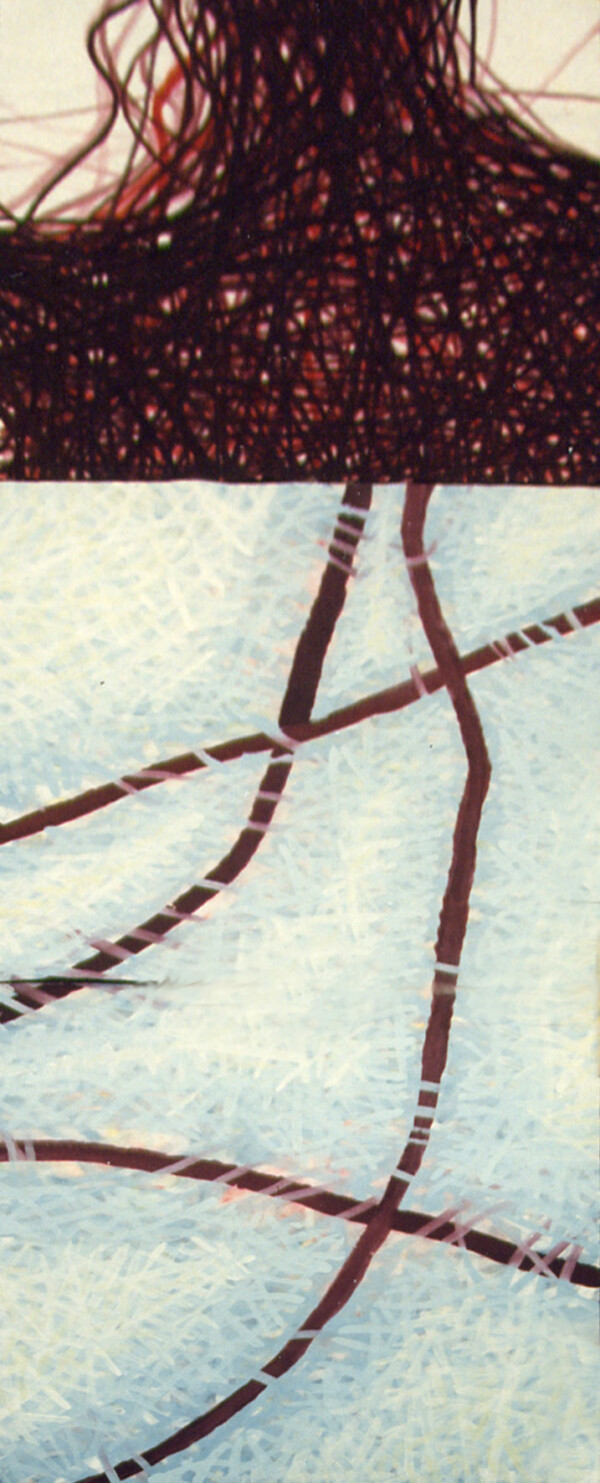 Tinta china sobre papel de arroz 160 x 100 cm. Realizado en Hong Kong 1989
Chinese ink on rice paper 160 x 100 cm. Painted in Hong Kong 1989
Encre Chinoise sur papier de riz 160 x 100 cm. Faite a Hong Kong 1989