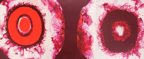 Acrilico sobre tela 160 x 390 cm. Realizado en Francia 1995
Acrilyc on canvas 160 x 390 cm. Painted in France 1995
Acrilyque sur toile 160 x 390 cm. Faite a Paris 1995