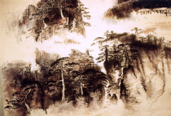 Tinta china sobre papel de arroz 180 x 140 cm. Realizado en Francia 1987
China ink on rice paper 180 x 140 cm. Painted in France 1987
Encre Chinoise sur papier de riz 180 x 140 cm. Faite a Paris 1987